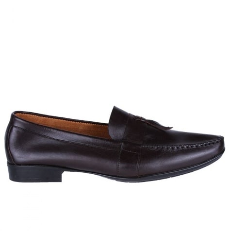 Loafers With Belt Detail - Brown