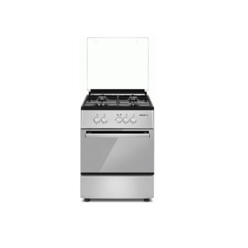 60x60cm 4 Burners Gas Cooker - Black & Grey