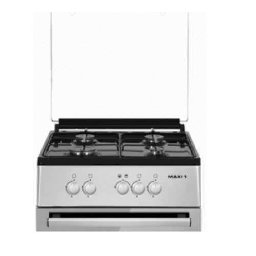 60x60cm 4 Burners Gas Cooker - Black & Grey