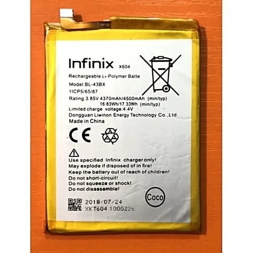 Replacement Battery For Infinix Note 5 Bl 43bx
