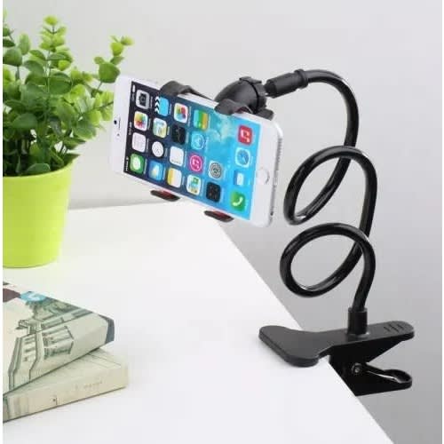 Flexible Mobile Phone Holder Stand - 360 Rotation - Black