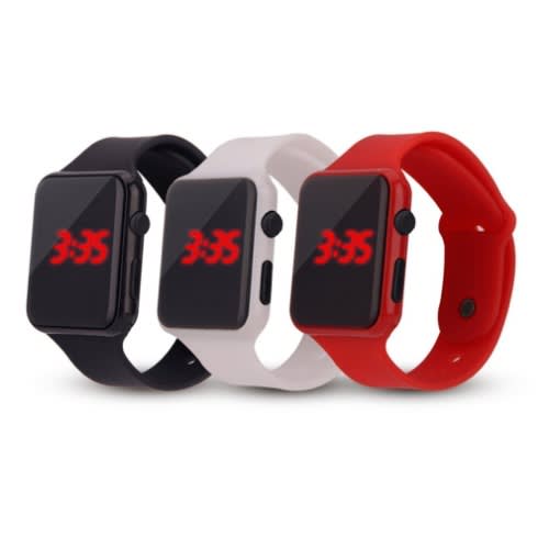 3 In 1 Unisex Wristwatch - Black, Red And White