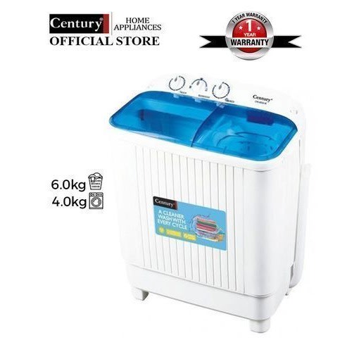 Twin Tub Semi Automatic Washing Machine - Cw8522-b- White - 6kg Wash & 4.5kg Spin