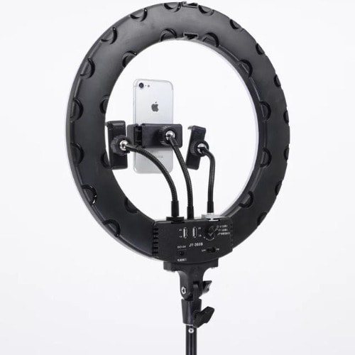 14 Inches Ring Light With 3 Phone Holder And Tripod Stand