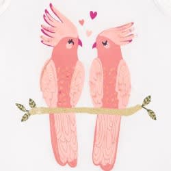 Glitter Love Bird Jersey Tank Top - Size 4