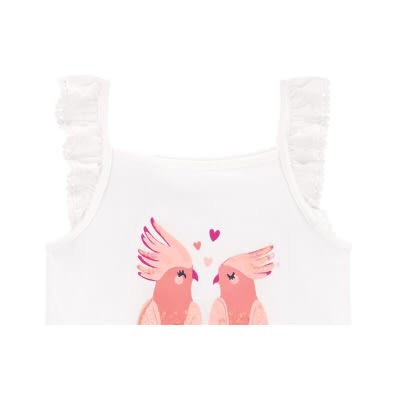 Glitter Love Bird Jersey Tank Top - Size 4