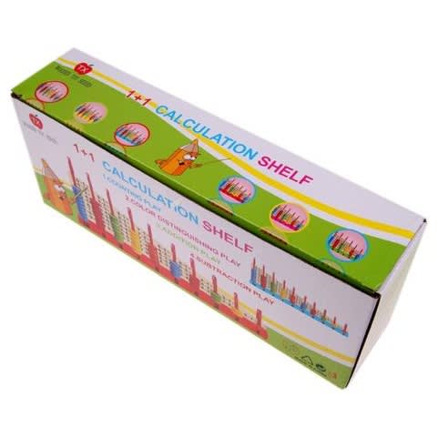 Wooden Abacus Calculation Shelf Counting Beads