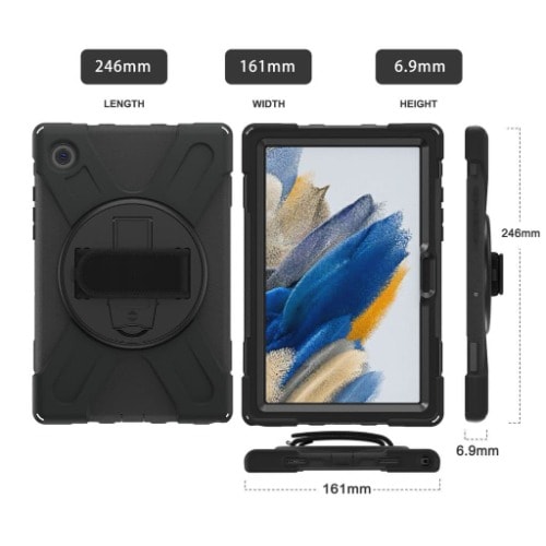 Rugged Defender Armored Shockproof Case For Samsung Tab A810.5 X200/205 With Strap, Stand