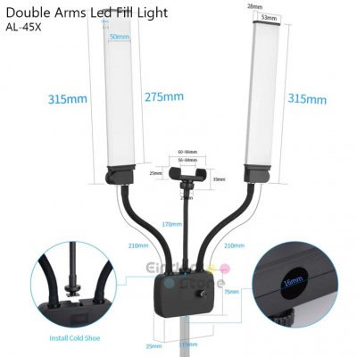 Enovation Double Arm Led Fill Light