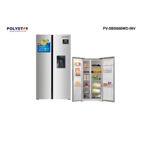 436L Side By Side Inverter Refrigerator With Water Dispenser - pv-sbs666wd-inv