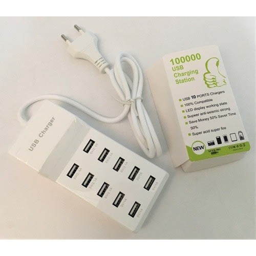 Multi 10usb Smart Power Usb Stocket Fast Charger Charger 5v 4a