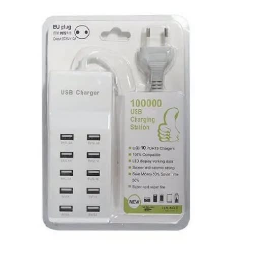 Multi 10usb Smart Power Usb Stocket Fast Charger Charger 5v 4a