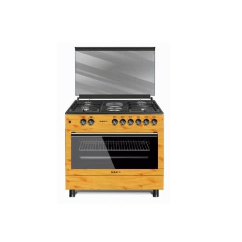 Style 4 Gas + 2 Electric Gas Cooker - Wood - 60 X 90cm - 1500W