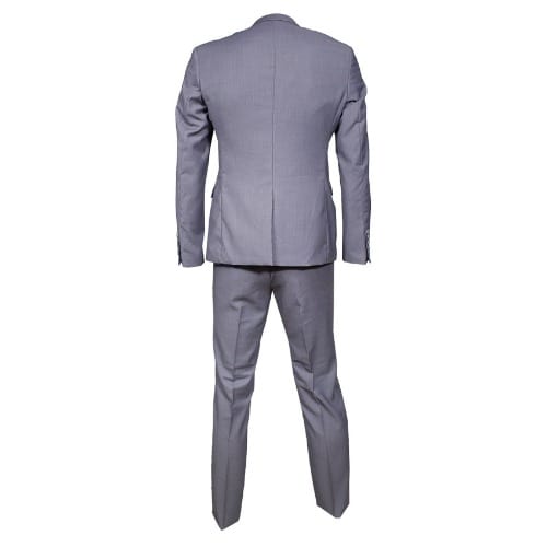 Polished 1-Button Notch Lapel Italian Suit - Ash - MS-3536