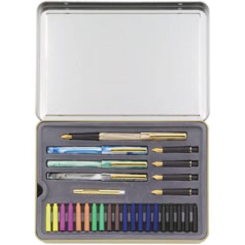 STAEDTLER Calligraphy Pen Set, Complete 33 Piece Tin, Ideal