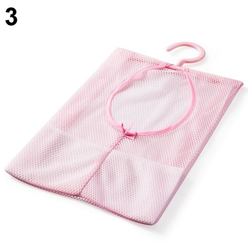 Kitchen Bathroom Underwear Socks Sundries Storage Hanging Multipurpose Mesh Bag-Blue