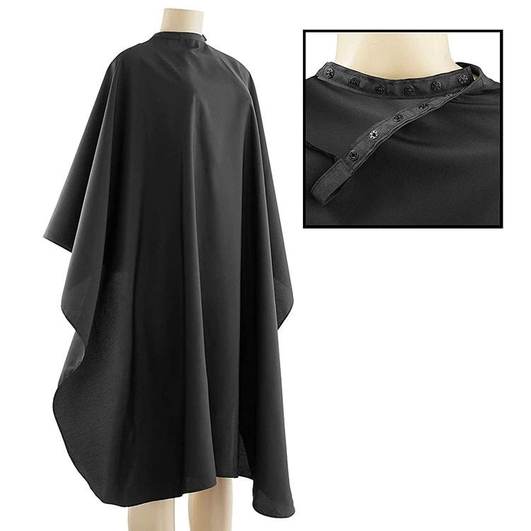 Custom Haircut Apron Logo Waterproof Haircut Cape Barber Hairdresser Color Cape Cloth Style Apron Hairstylist Bib Salon Customer Black 140X160CM