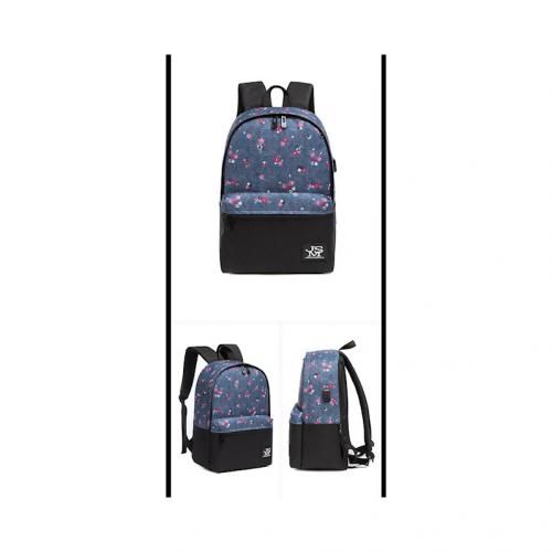 Girls Floral  Backpack 2pc 17''