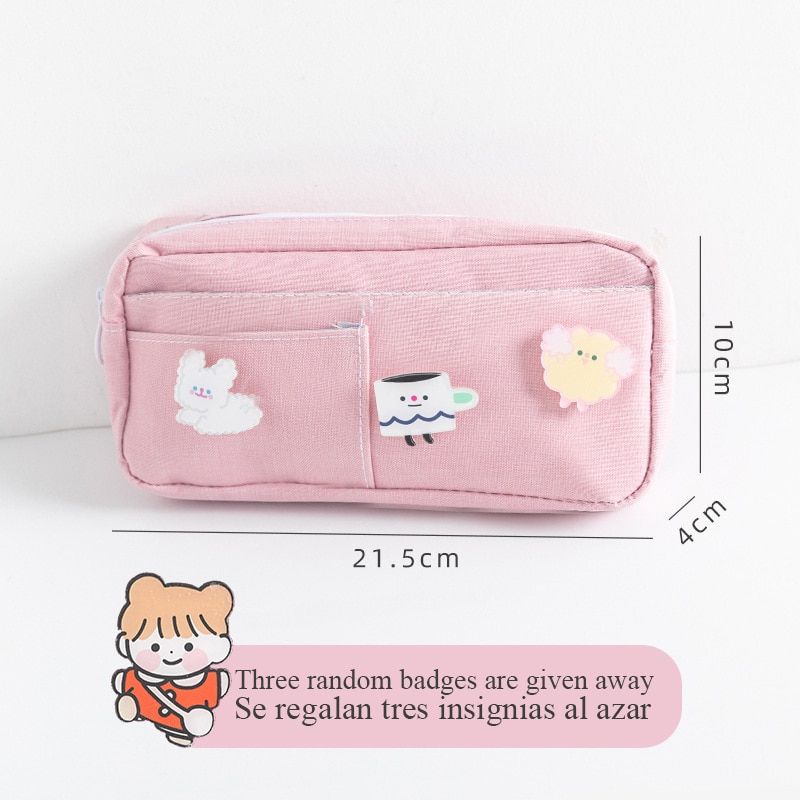 Korean Cute Pencil Case School Supplies Kawaii Stationary Papeleria Aesthetic Pencil Bag For Girls Student Kids