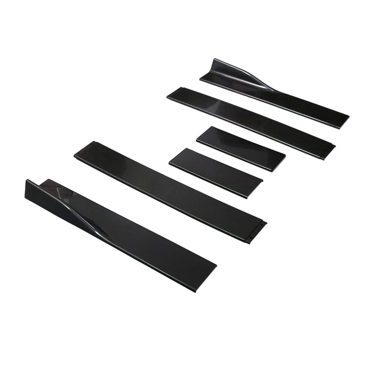 Car Side Skirt Extensions Rocker 2M Universal Splitters Diffuser Lips Side Skirt Black