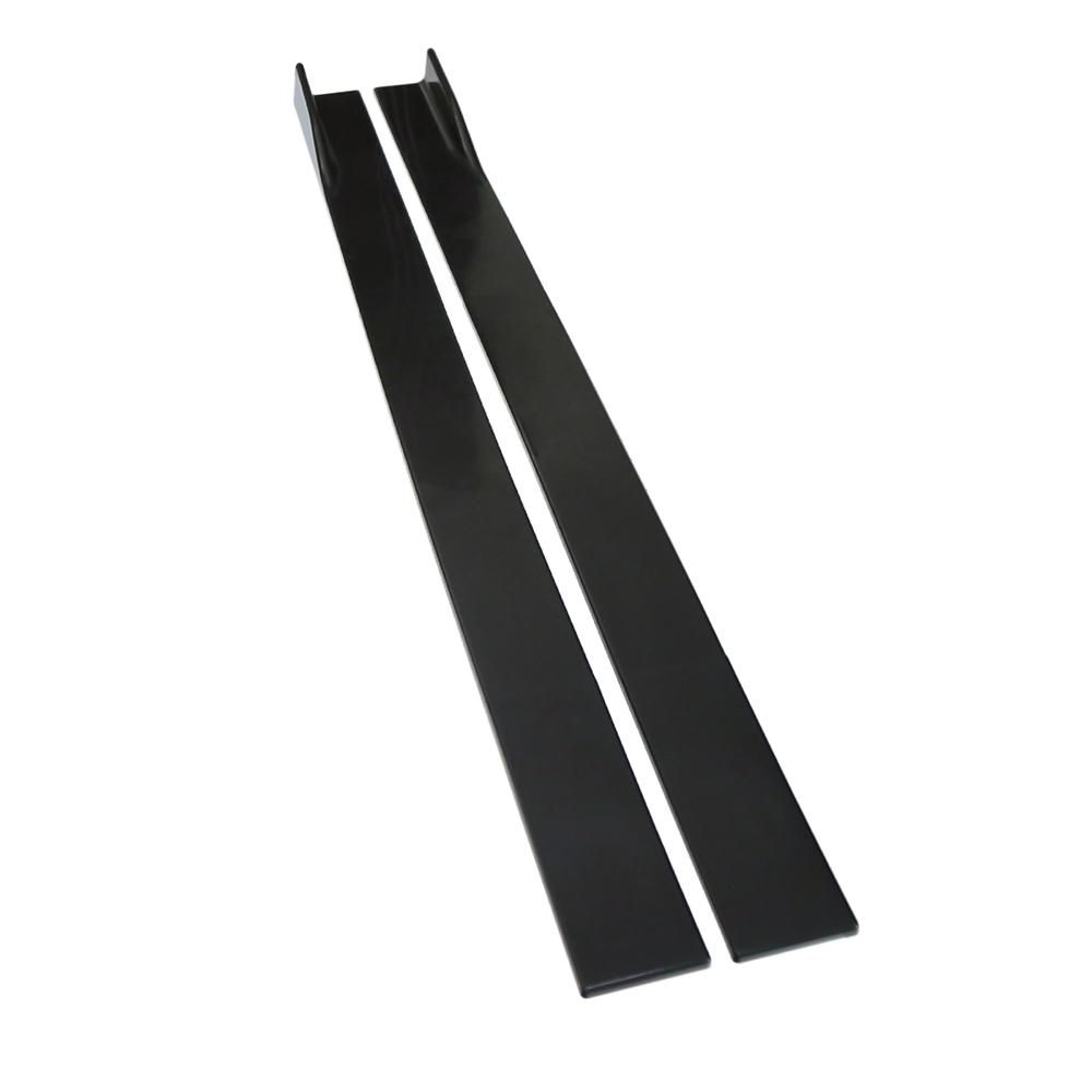 Car Side Skirt Extensions Rocker 2M Universal Splitters Diffuser Lips Side Skirt Black