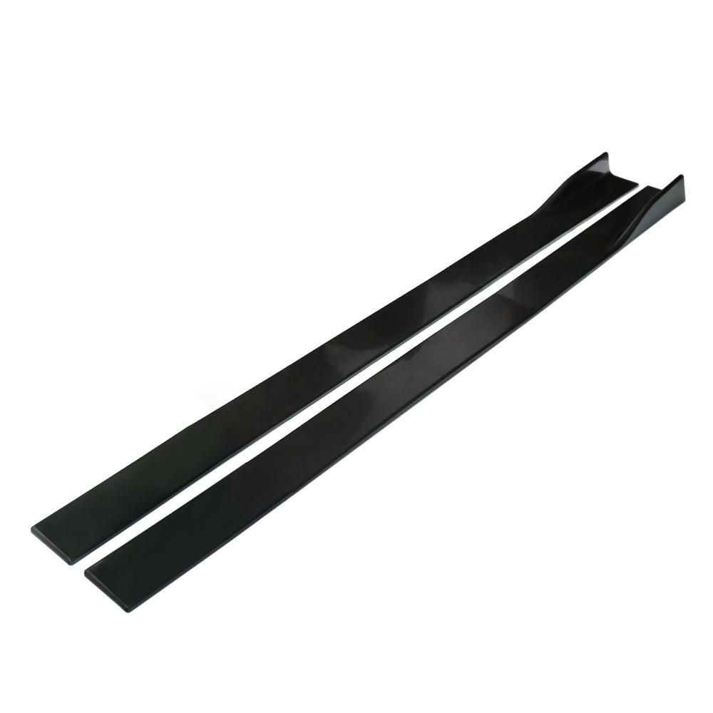 Car Side Skirt Extensions Rocker 2M Universal Splitters Diffuser Lips Side Skirt Black