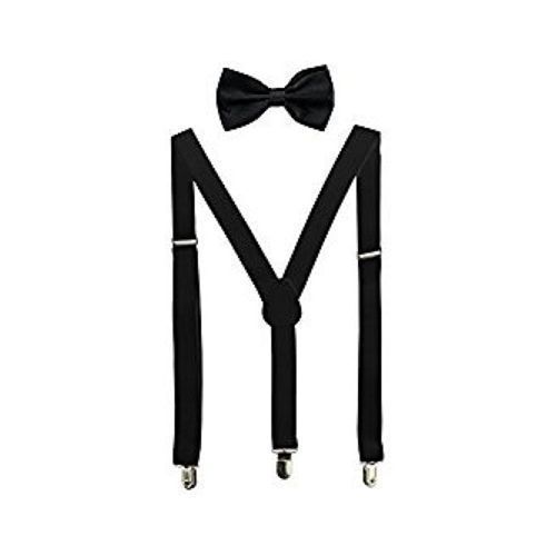 Bow Tie And Suspender Men BLACK