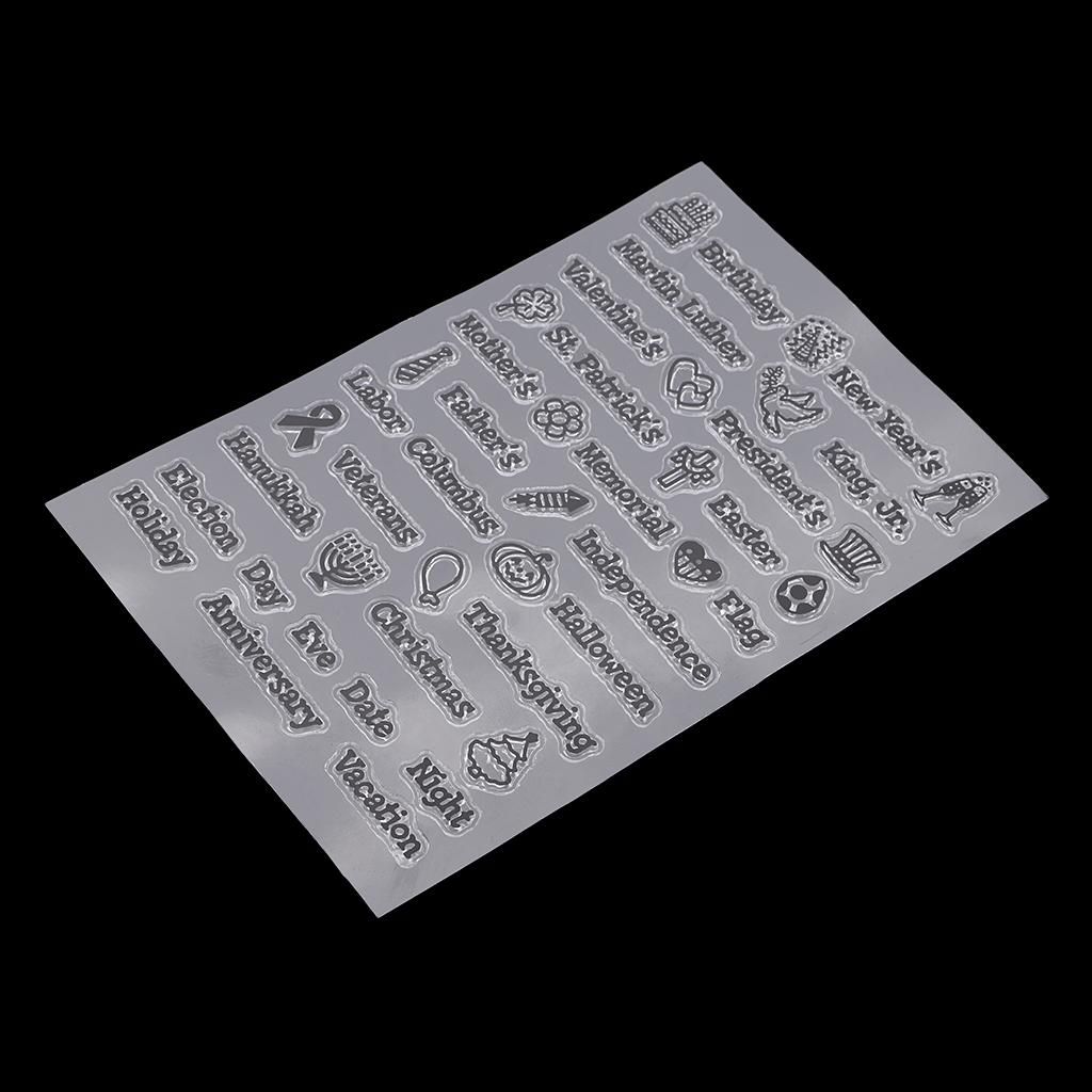 Transparent Stamp Seals Letters With Cartoon Pattern