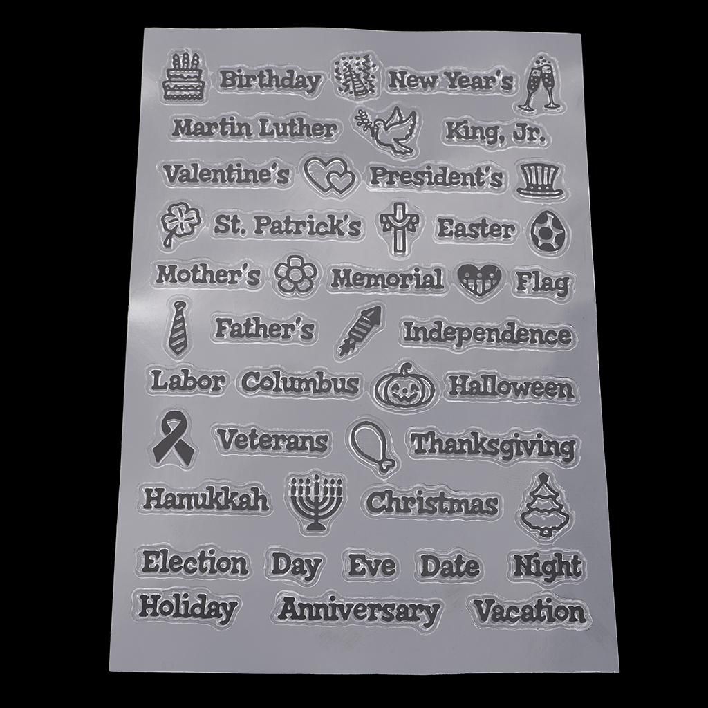 Transparent Stamp Seals Letters With Cartoon Pattern