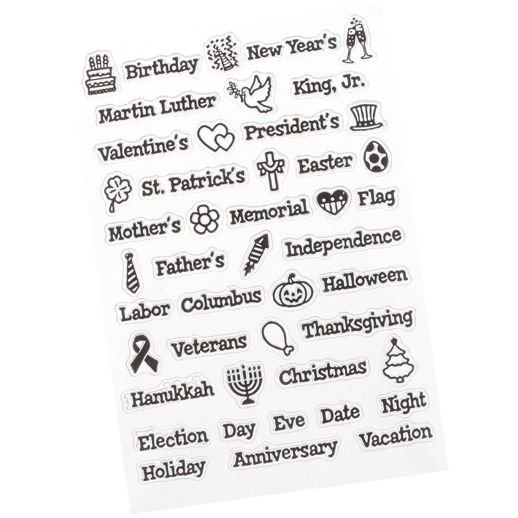 Transparent Stamp Seals Letters With Cartoon Pattern