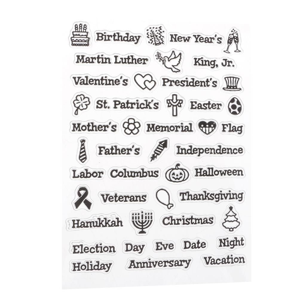 Transparent Stamp Seals Letters With Cartoon Pattern