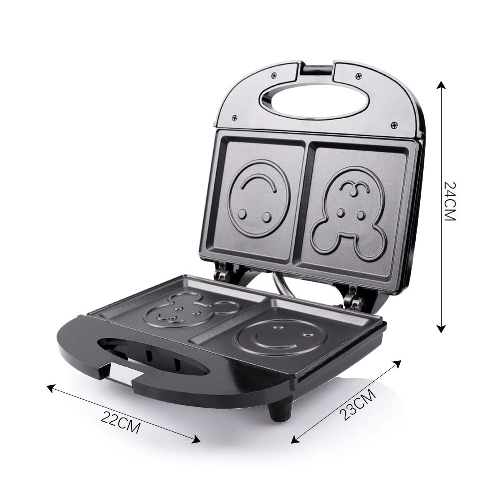 2 Portion Electric Sandwich Maker/Toaster With Smiling Face