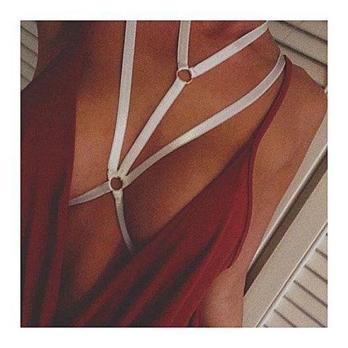 Women Fashion Sexy Halter Hollow Out Adjustable Spaghetti Strap Crop Top Unlined Bandage Bra Underwear Cami Top