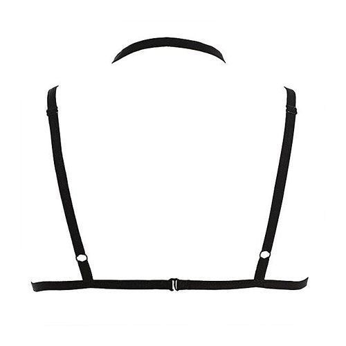 Women Fashion Sexy Halter Hollow Out Adjustable Spaghetti Strap Crop Top Unlined Bandage Bra Underwear Cami Top