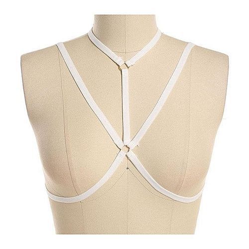 Women Fashion Sexy Halter Hollow Out Adjustable Spaghetti Strap Crop Top Unlined Bandage Bra Underwear Cami Top