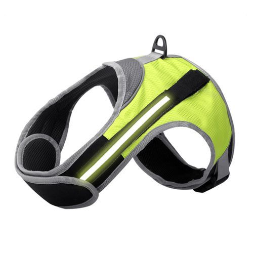 LED Luminous Dog Harness Light Up Dog Chest Strap Vest Pet Safety Reflective Harness Collar Pet Vest For Husky Shepherd Labrador