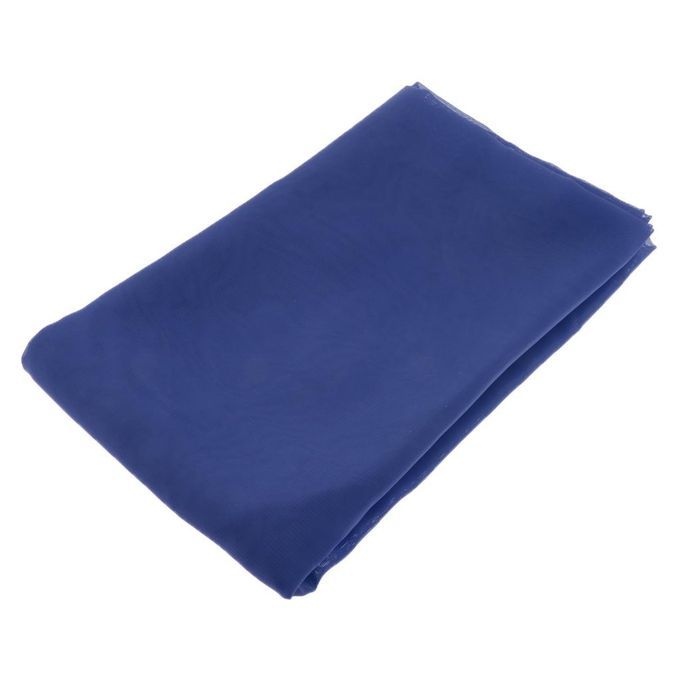 Glitter Sequins Trimmed Chiffon Shawl Belly Dance Scarf Royal Blue