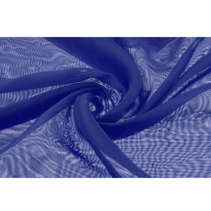 Glitter Sequins Trimmed Chiffon Shawl Belly Dance Scarf Royal Blue