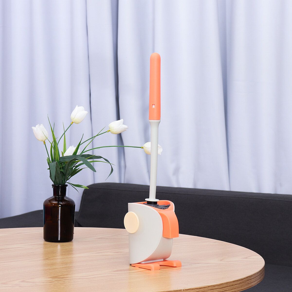 Toilet Brush And Holder Set Trump WC Gag Gift Hand Made Brushe Cleaner Bathroom Grey