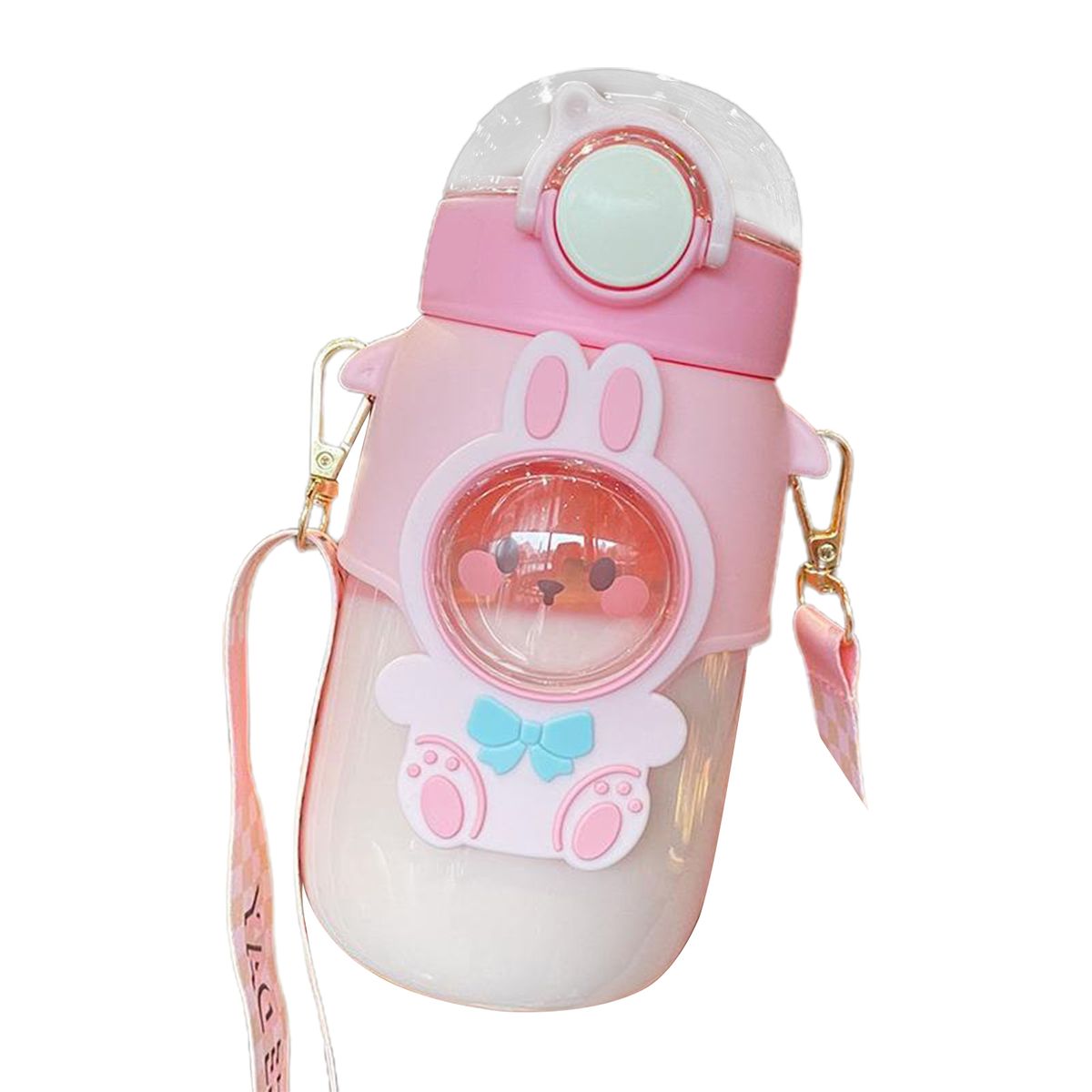 Water Tumbler Kawaii Children Straw Water Cup Pink