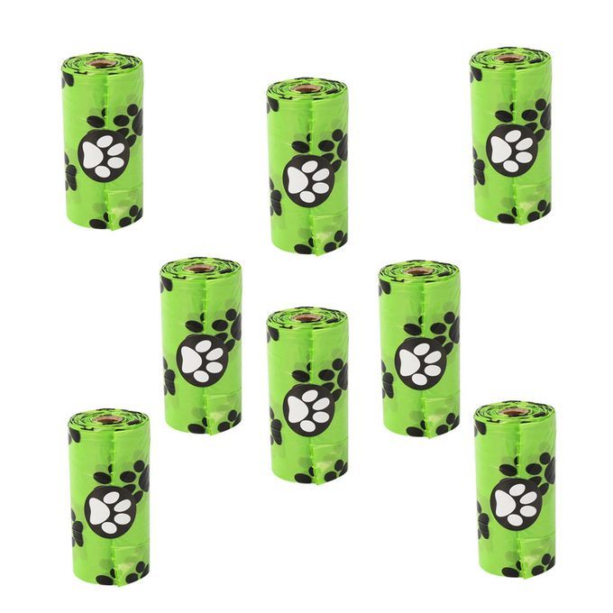 Unscented Doggy Waste Dog Poop Bags With Dispenser Pet Poo Bag 8 Rolls