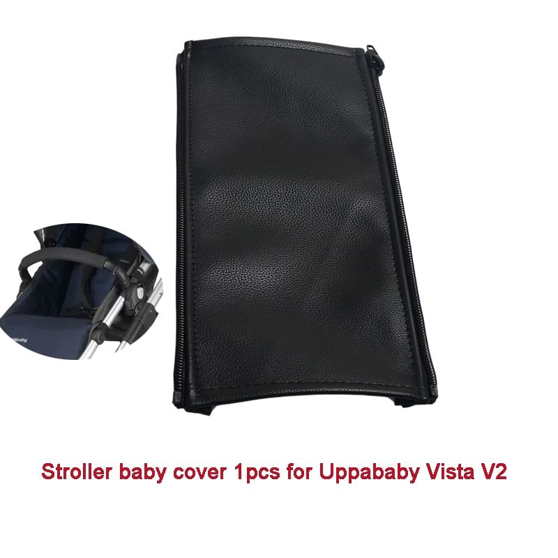 Bebe Poussette Accoudoir En Cuir Couverture Pour Uppababy Vista V 1/ 2 Poignee Pare-chocs Etui Bar Housses De Protection Accessoires Poussette Baby 1 Pcs Black