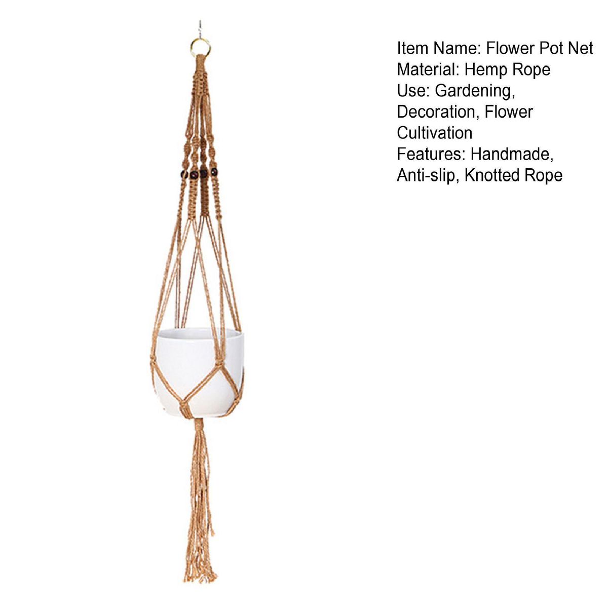 Flower Pot Net Home Room Wall Braided Flowerpot Net Bag E