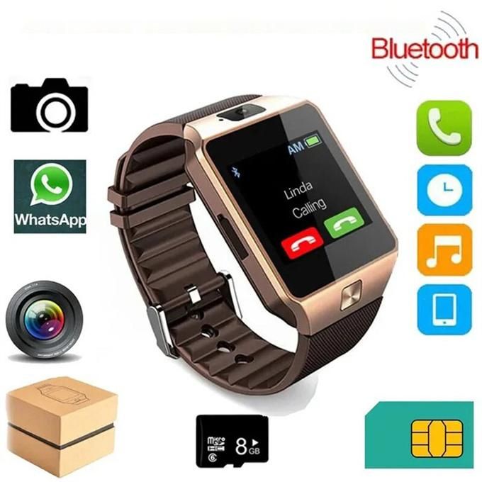 Gold DZ09 Smart Bluetooth Watch for iOS Android