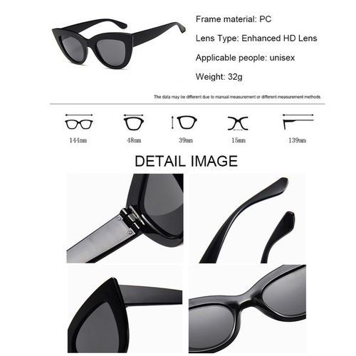 Cat Eye Sunglasses Fashion Women Big Frame Sunglasses