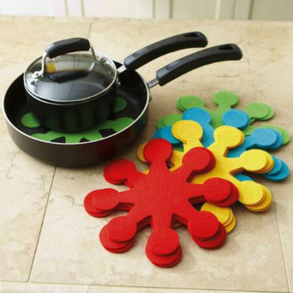 4 PCS Pot Holders  Heat Resistant  Insulation Pad Bowl Mat Coaster