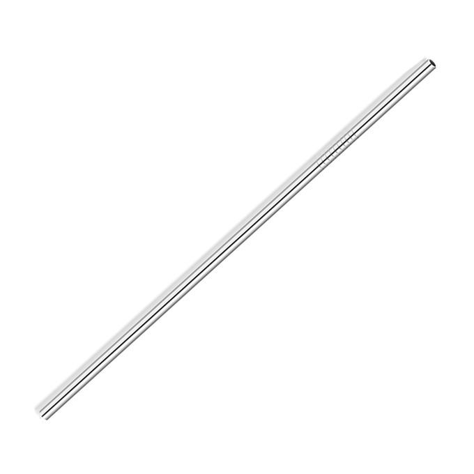 2pcs Stainless Steel Straws Reusable Straight & Brush