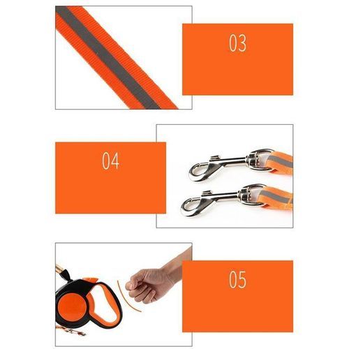 3m Retractable Dog Leash Reflective Tape Dog Leashes Nylon Extending Puppy Walking Running Dogs Leads Traction Rope