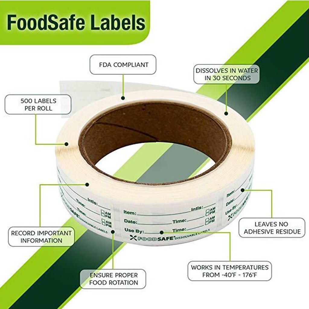 250 X Freezer Labels On Roll, Size 75x25mm, Date Labels For Food Self