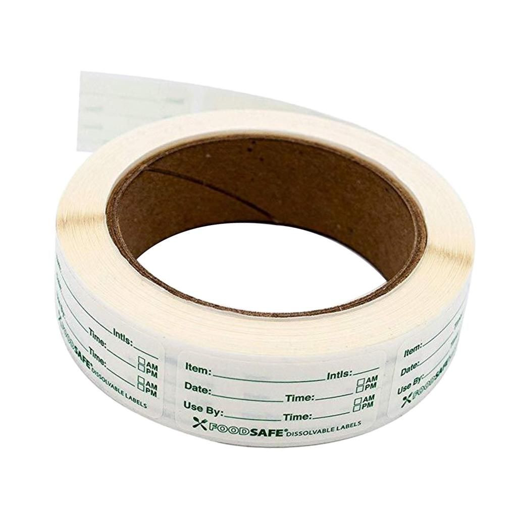 250 X Freezer Labels On Roll, Size 75x25mm, Date Labels For Food Self